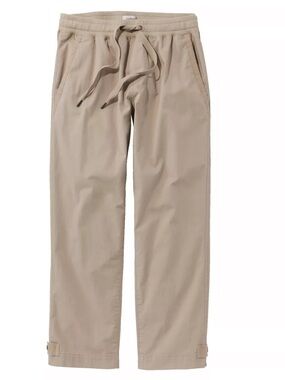 L.L. Bean Pants - Stretch Ripstop Pull-On Capri Pants, Slim-Leg in Tan